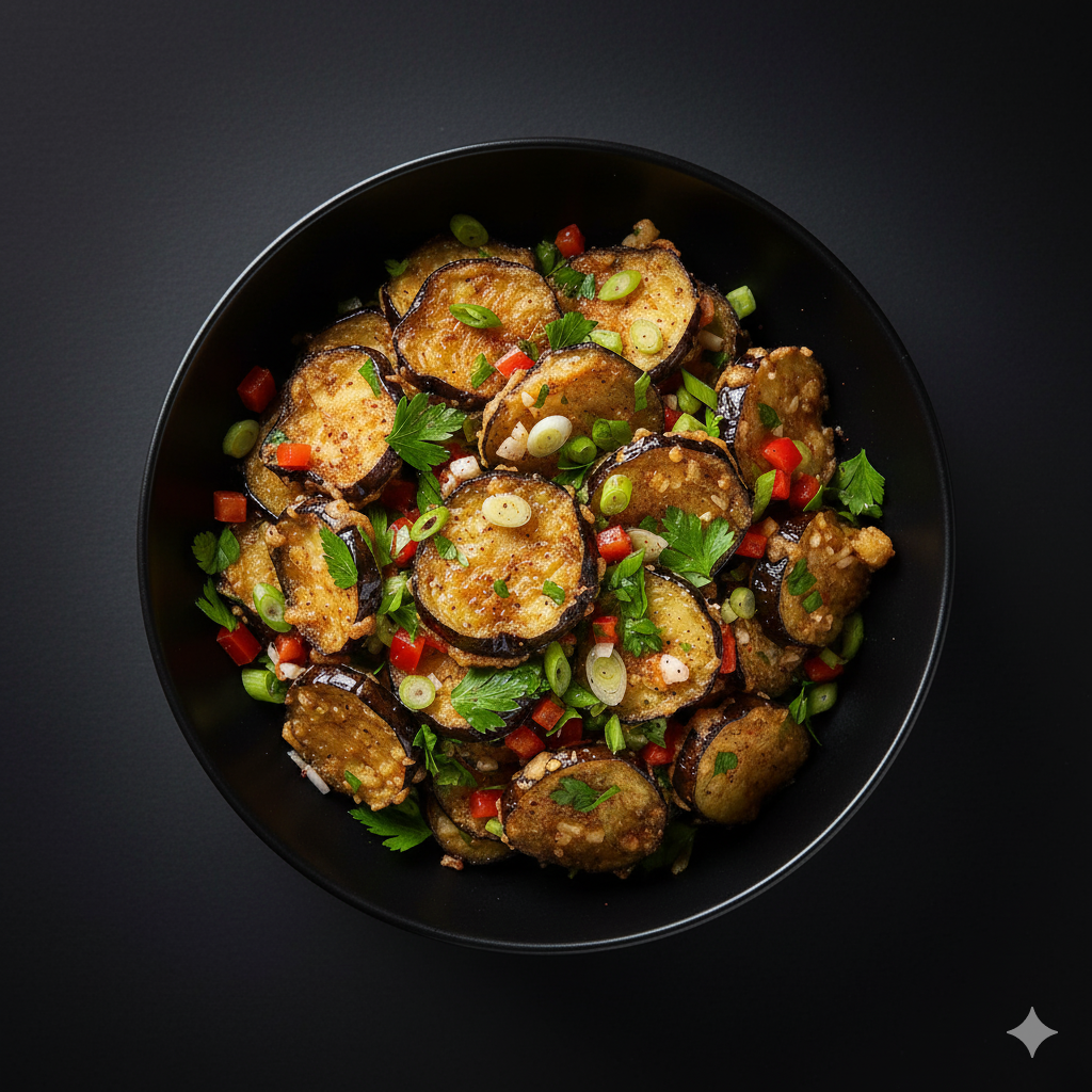 Fried Eggplant Salad